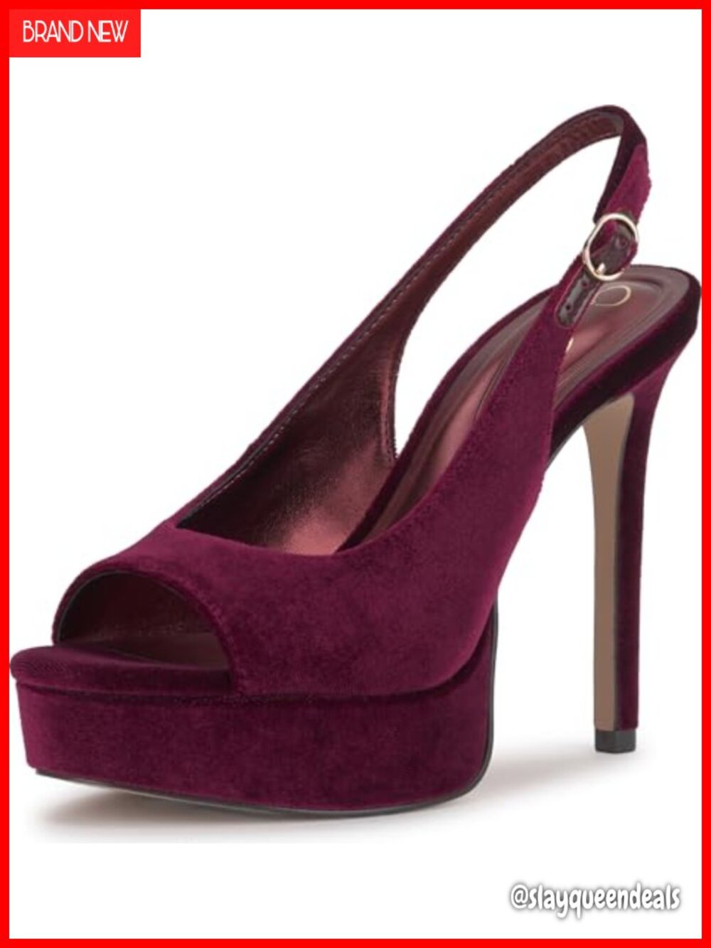 Women's Sibilla Peep Toe Slingback Platform Pump Stiletto Heels